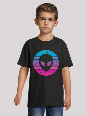 F4NT4STIC Shirt 'Alien Kopf' in Black: front