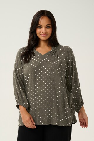 KAFFE CURVE Bluse 'betty' in Grün: Vorderseite