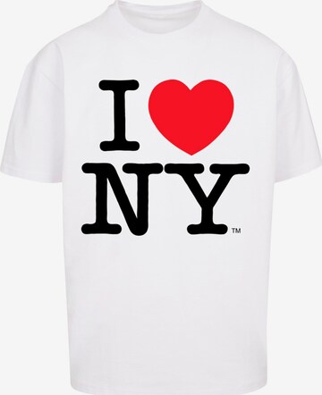 Maglietta ' I Love NY' di Merchcode in bianco: frontale