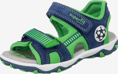 SUPERFIT Sandals & Slippers in Blue / Neon green, Item view