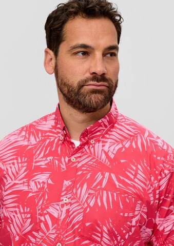 s.Oliver Men Big Sizes Regular Fit Hemd in Pink