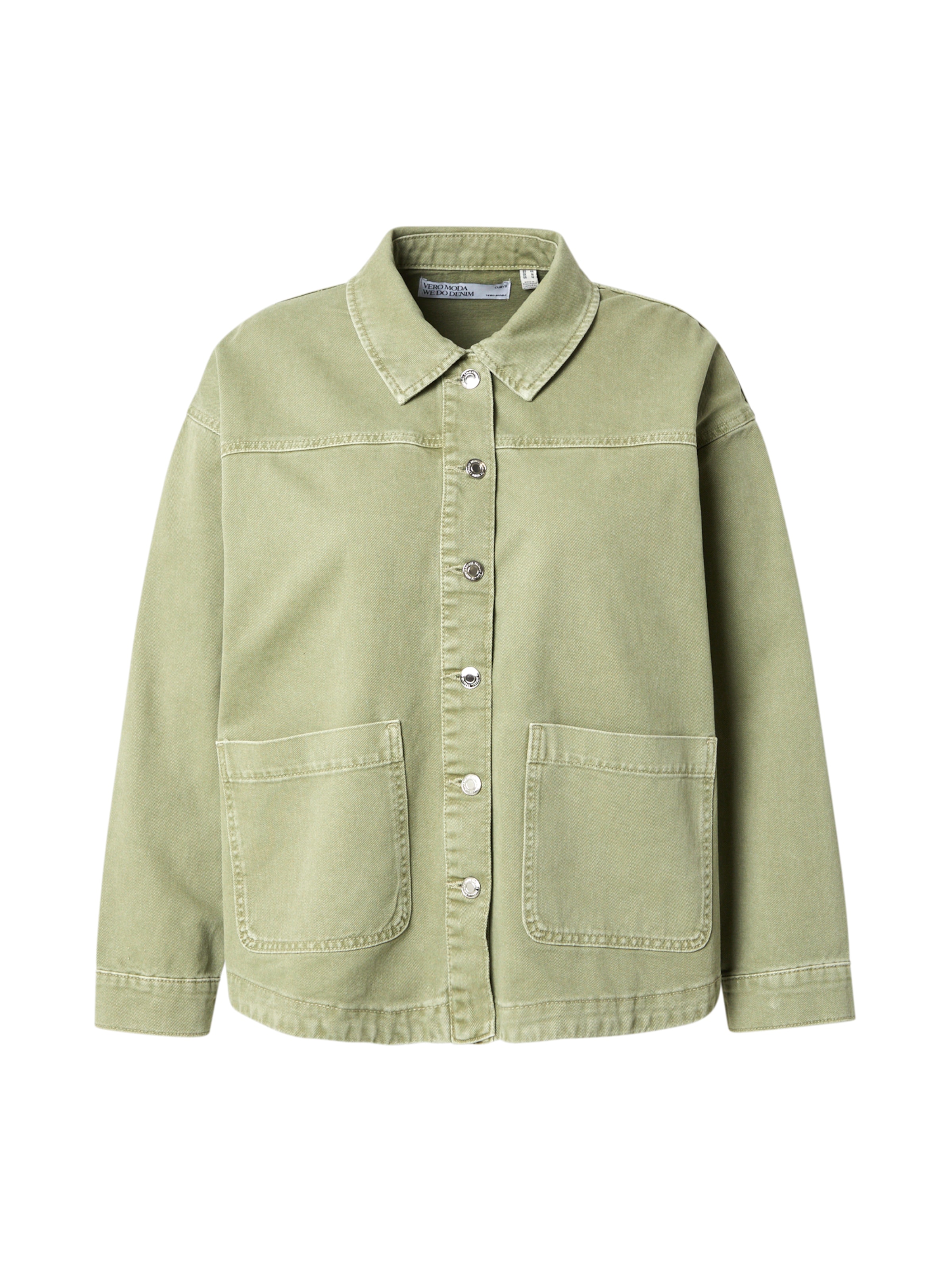 Vero Moda Curve Jacke 'VMCJamie' in Grün: Vorderseite