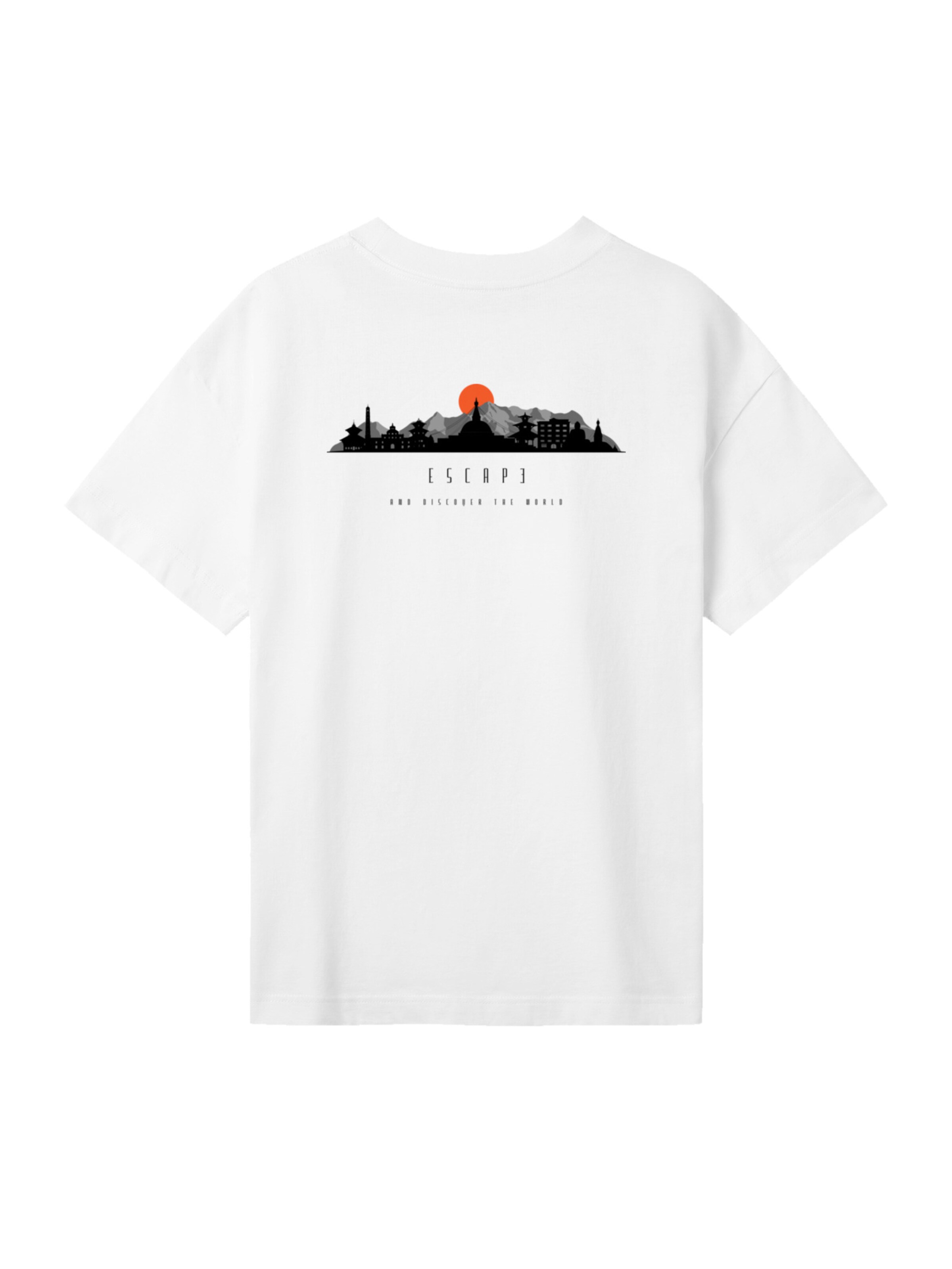 F4NT4STIC Shirt 'Escape Discover the World Asian Town' in White