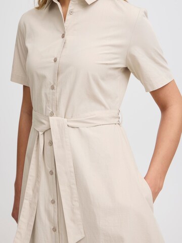 Robe-chemise 'IHSanty' ICHI en beige