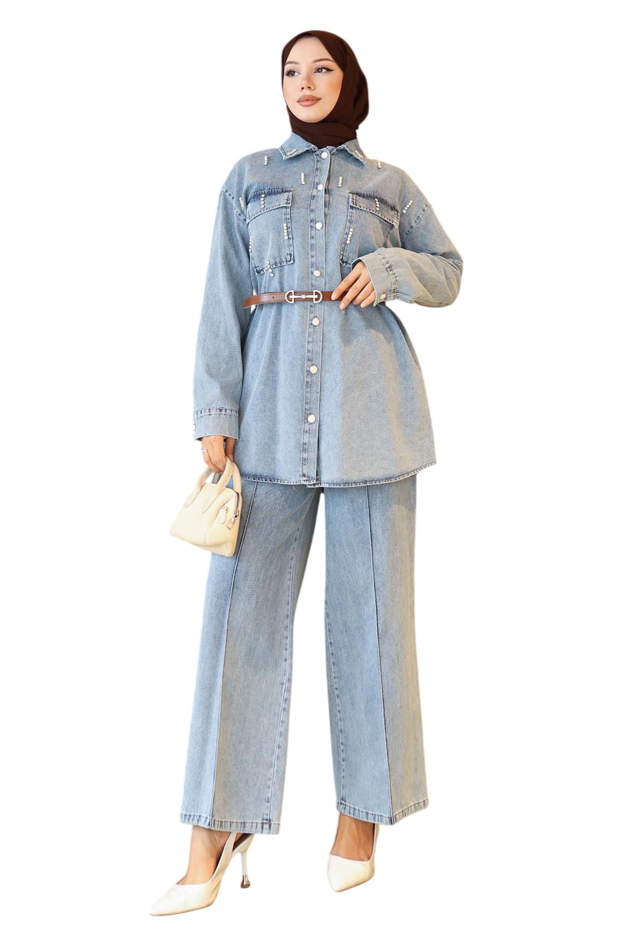 Chemisier MODAMIHRAM en bleu