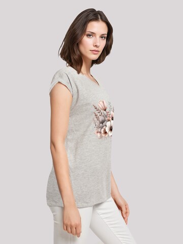T-shirt 'Blumenstrauß Boho' F4NT4STIC en gris
