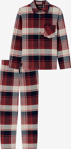 SCHIESSER Pyjama ' Selected Premium Warming ' in Rot: Vorderseite