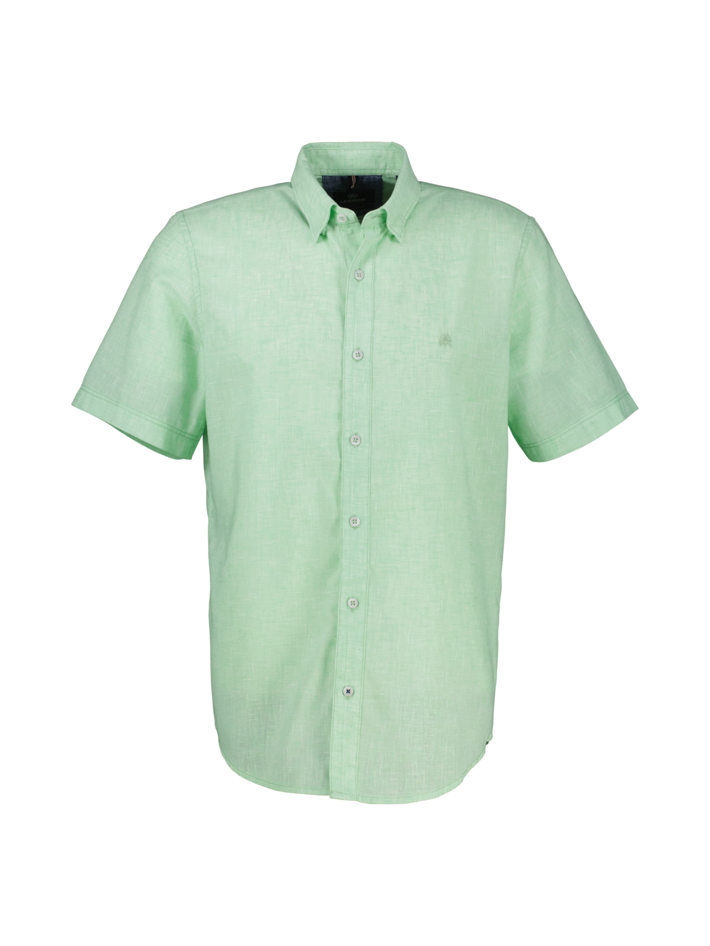 LERROS Herren Halbarmhemd in Übergrößen in Grün: Vorderseite