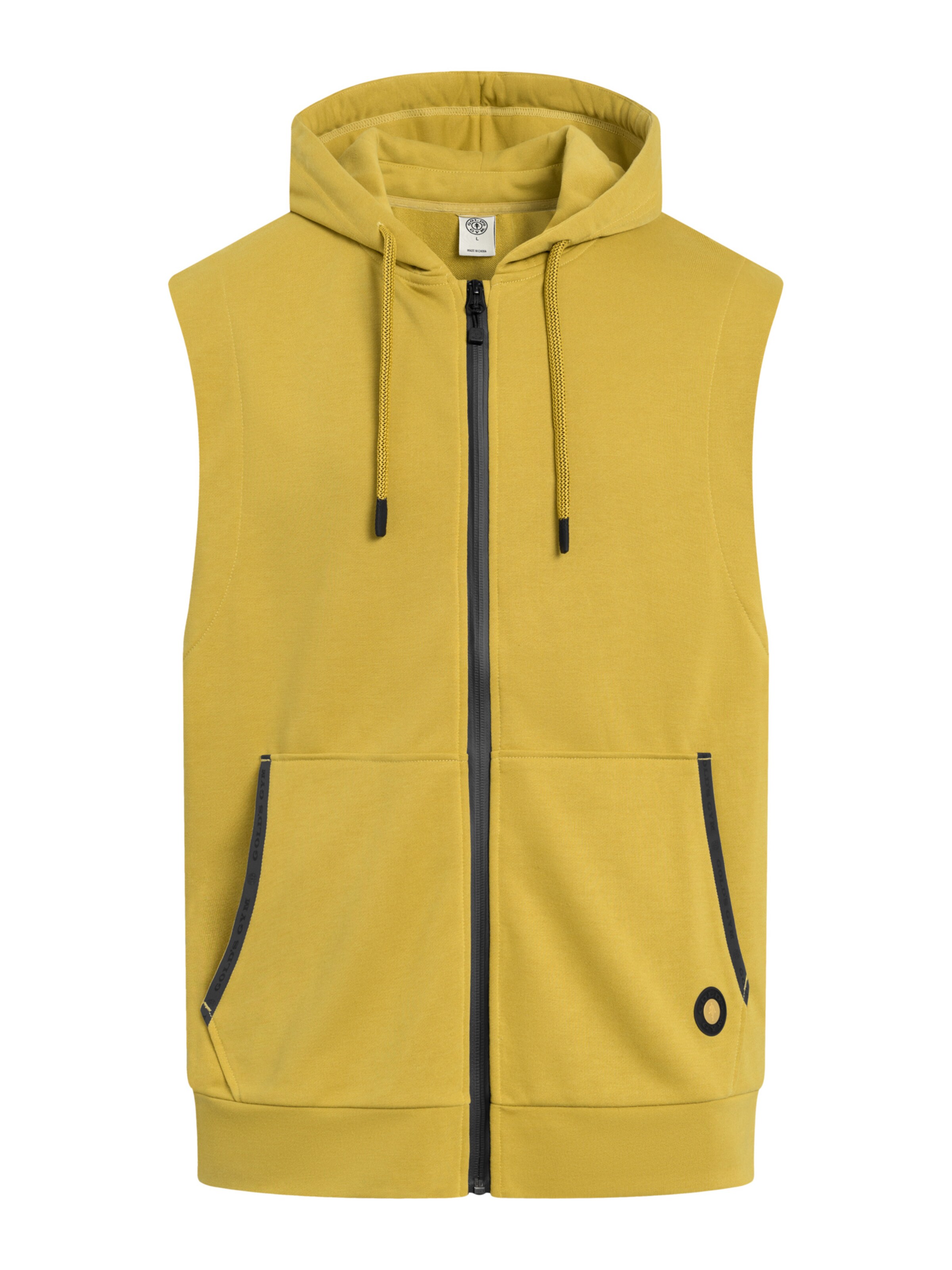 GOLD´S GYM APPAREL Sportsvest 'DRAPER' i gul: forside