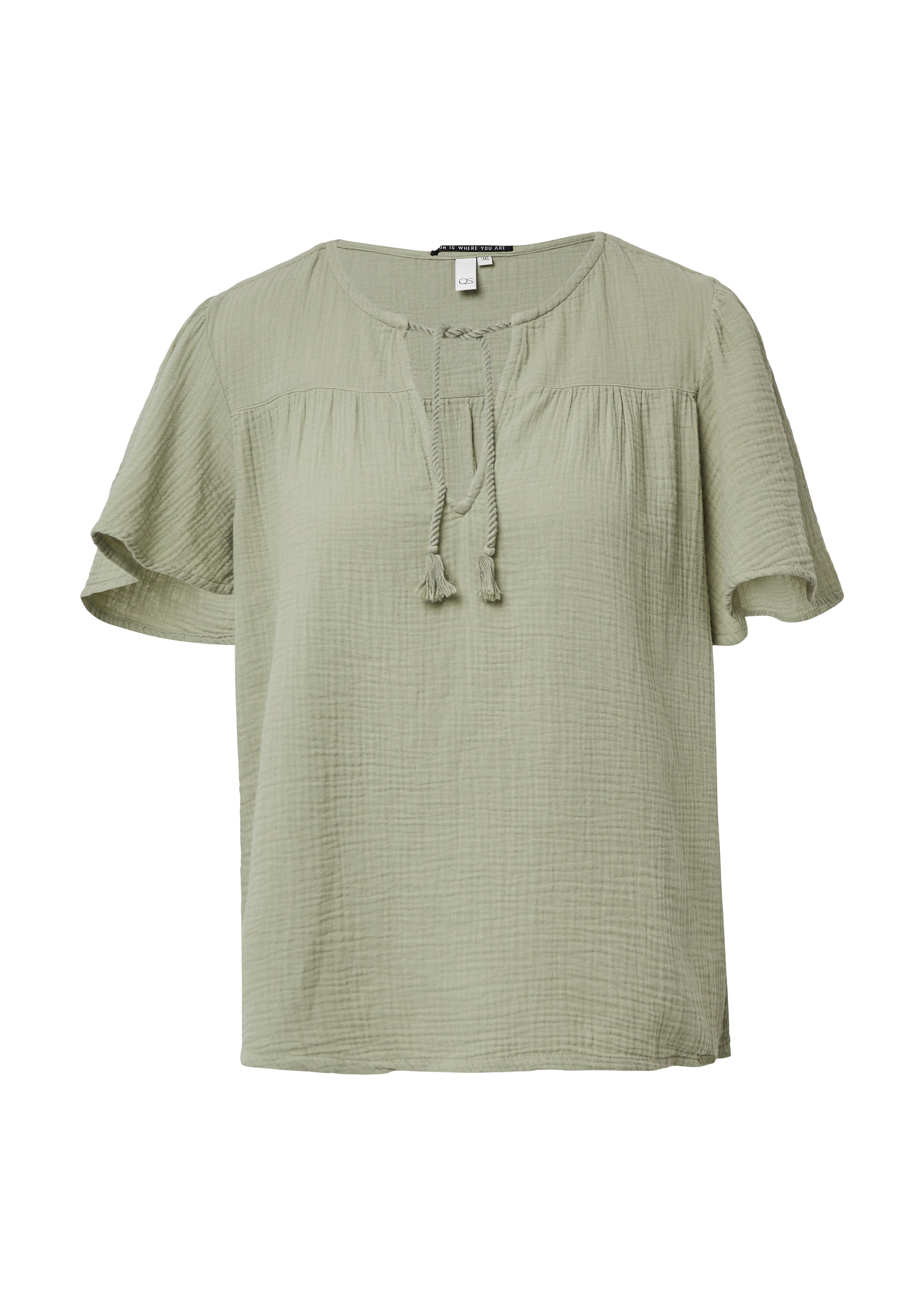 QS Blouse in Groen: voorkant