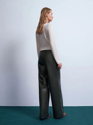 DilvinWide Leg/ Široke nogavice Hlače - zelena boja