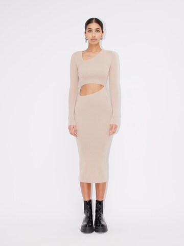 LeGer by Lena Gercke Knitted dress 'Katrin' in Beige