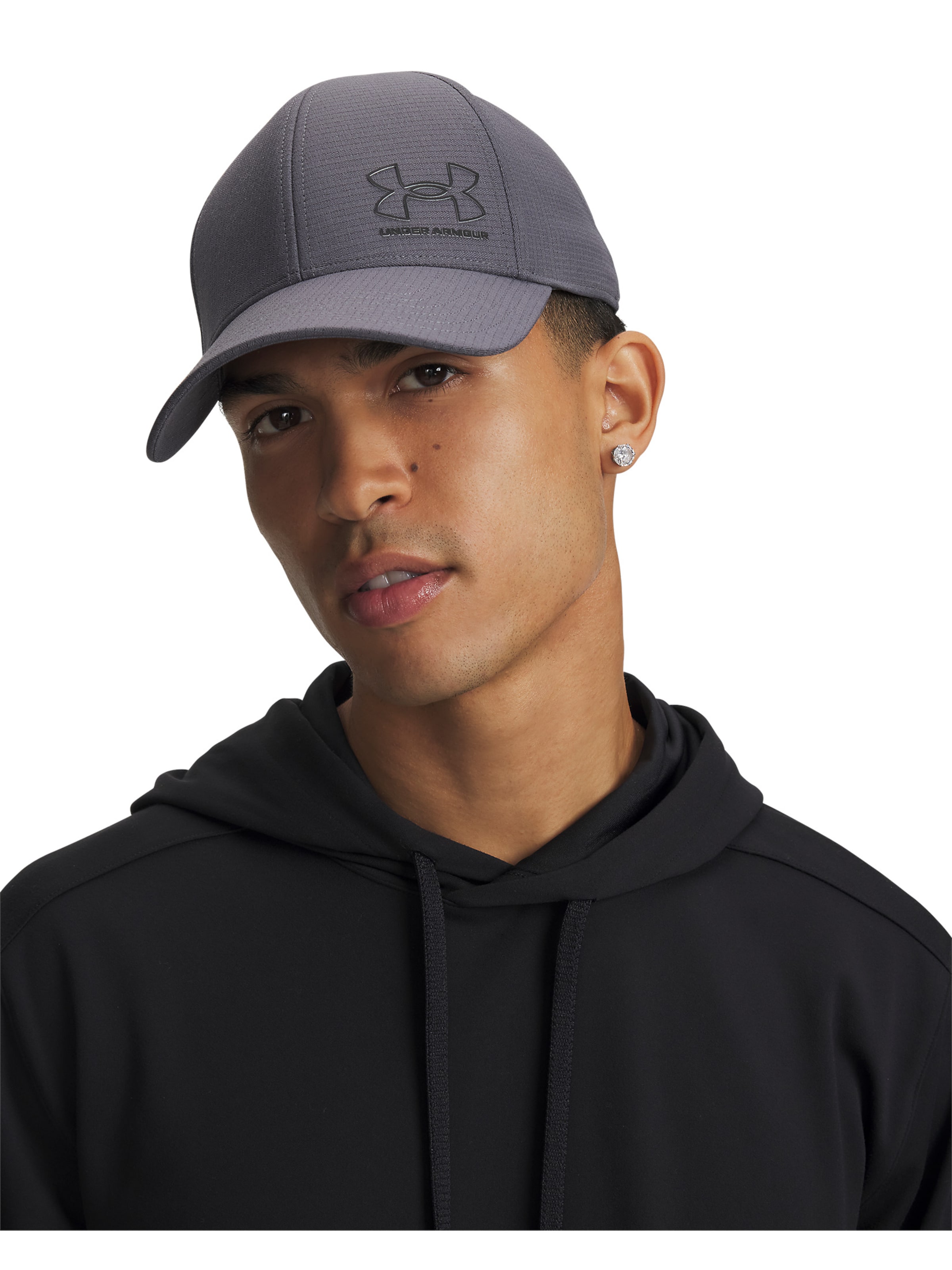 UNDER ARMOUR Sports cap 'AV Low' in Grey: front