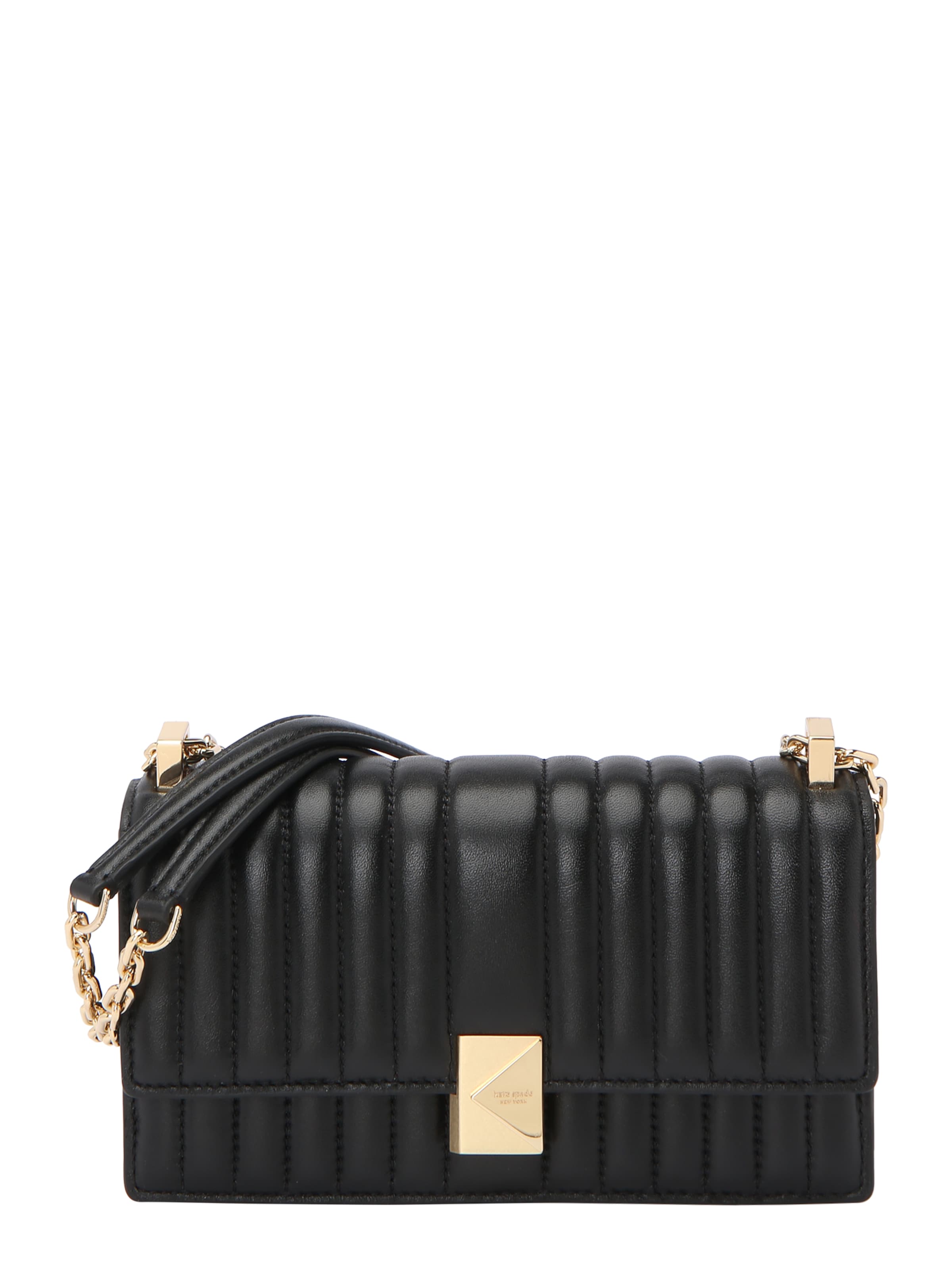 Kate Spade Τσάντα ώμου 'Deco Quilted Mini Flap Chain Crossbody' σε μαύρο: μπροστά