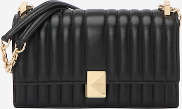 melns Kate Spade Pleca soma 'Deco Quilted Mini Flap Chain Crossbody': no priekšpuses