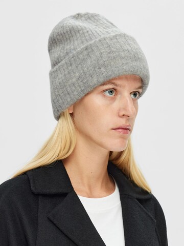 Bonnet 'Malin' SELECTED FEMME en gris