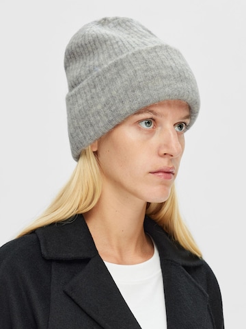 SELECTED FEMME Beanie 'Malin' in Grey