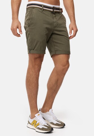 Regular Pantalon 'Cunning ' INDICODE JEANS en vert