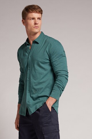 INTIMISSIMI Slim fit Button Up Shirt in Green
