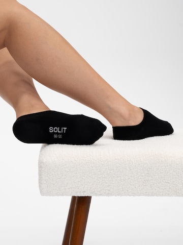 SOLIT socks Sokken 'Footie (zwart)' in Zwart