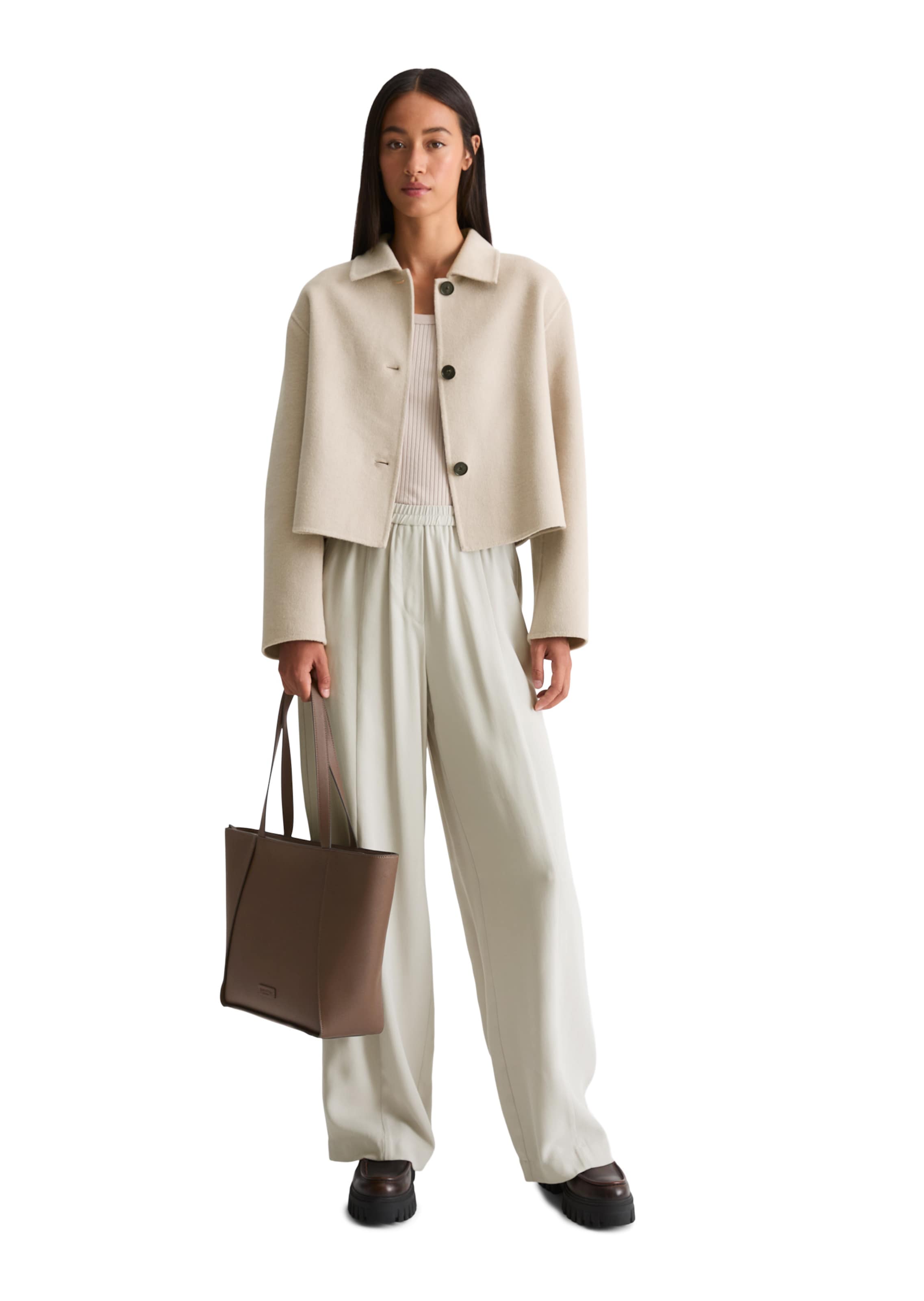 Marc O'Polo Shopper 'Vera' in Brown: front