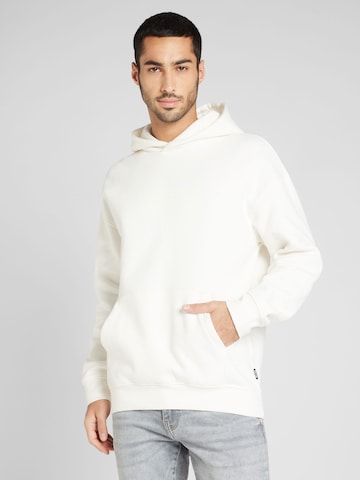 Only & Sons Sweatshirt 'LES LIFE' in White: front