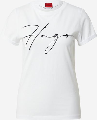 HUGO Camiseta en negro / blanco, Vista del producto
