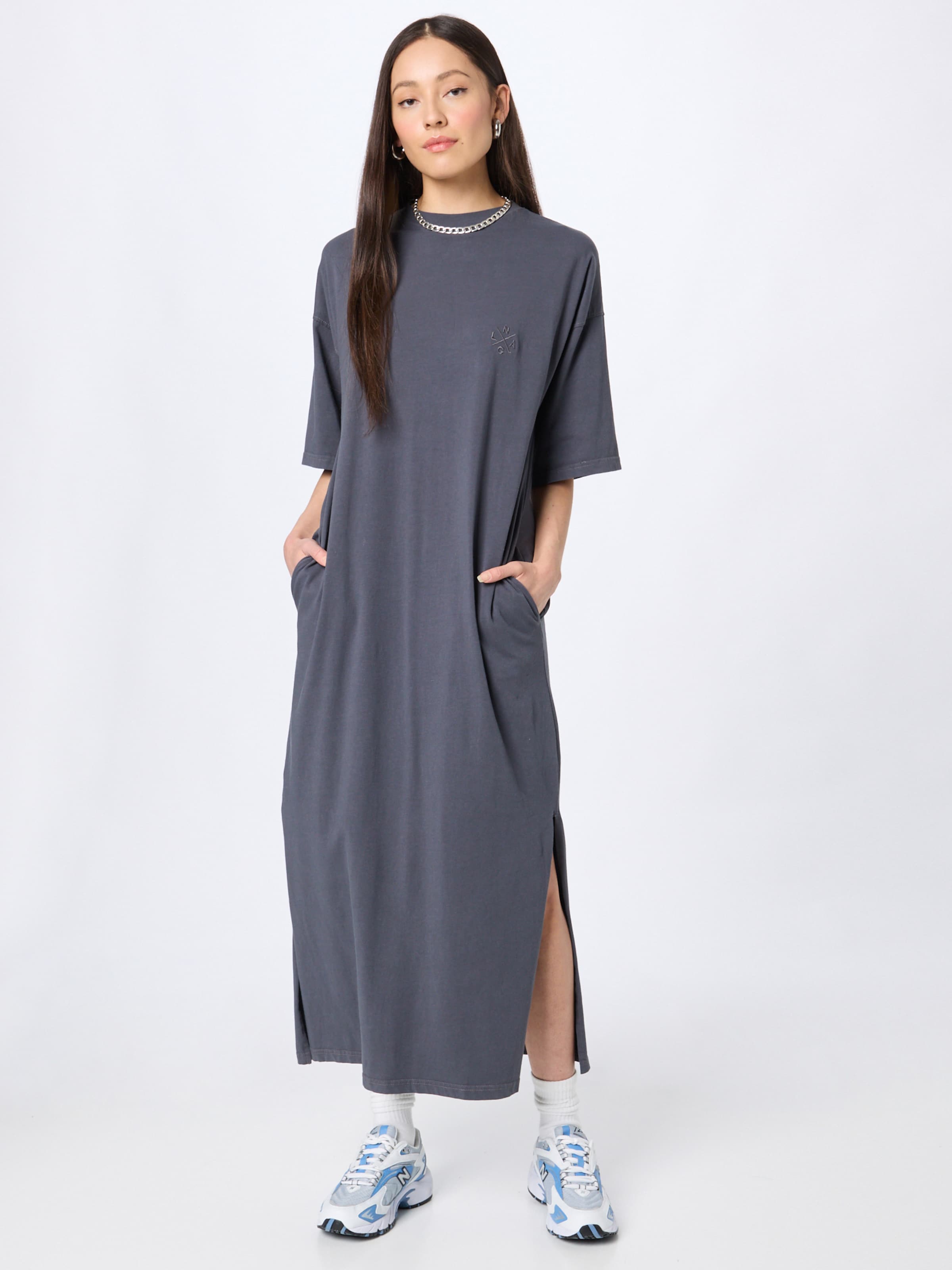 Frauen Kleider Nasty Gal Kleid 'Midaxi' in Dunkelgrau - GC85602 Frauen Kleider Nasty Gal Kleid 'Midaxi' in Dunkelgrau - GC85602