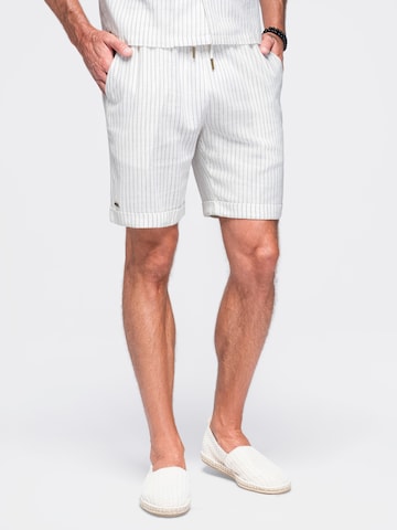 Ombre Regular Broek in Wit: voorkant