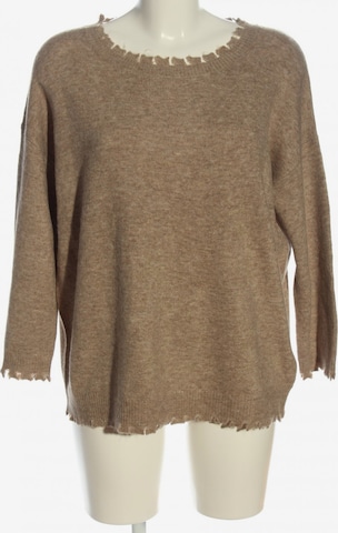 Louise Orop Oversized Pullover in S in Brown: front