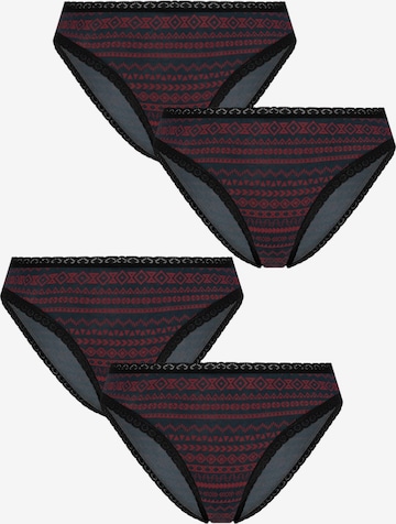Albero Natur Panty 'Bio-Baumwoll-Slip mit Spitze – 4er Pack' in Blue: front