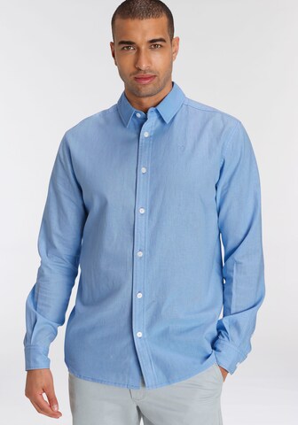 DELMAO Regular Fit Hemd in Blau: predná strana