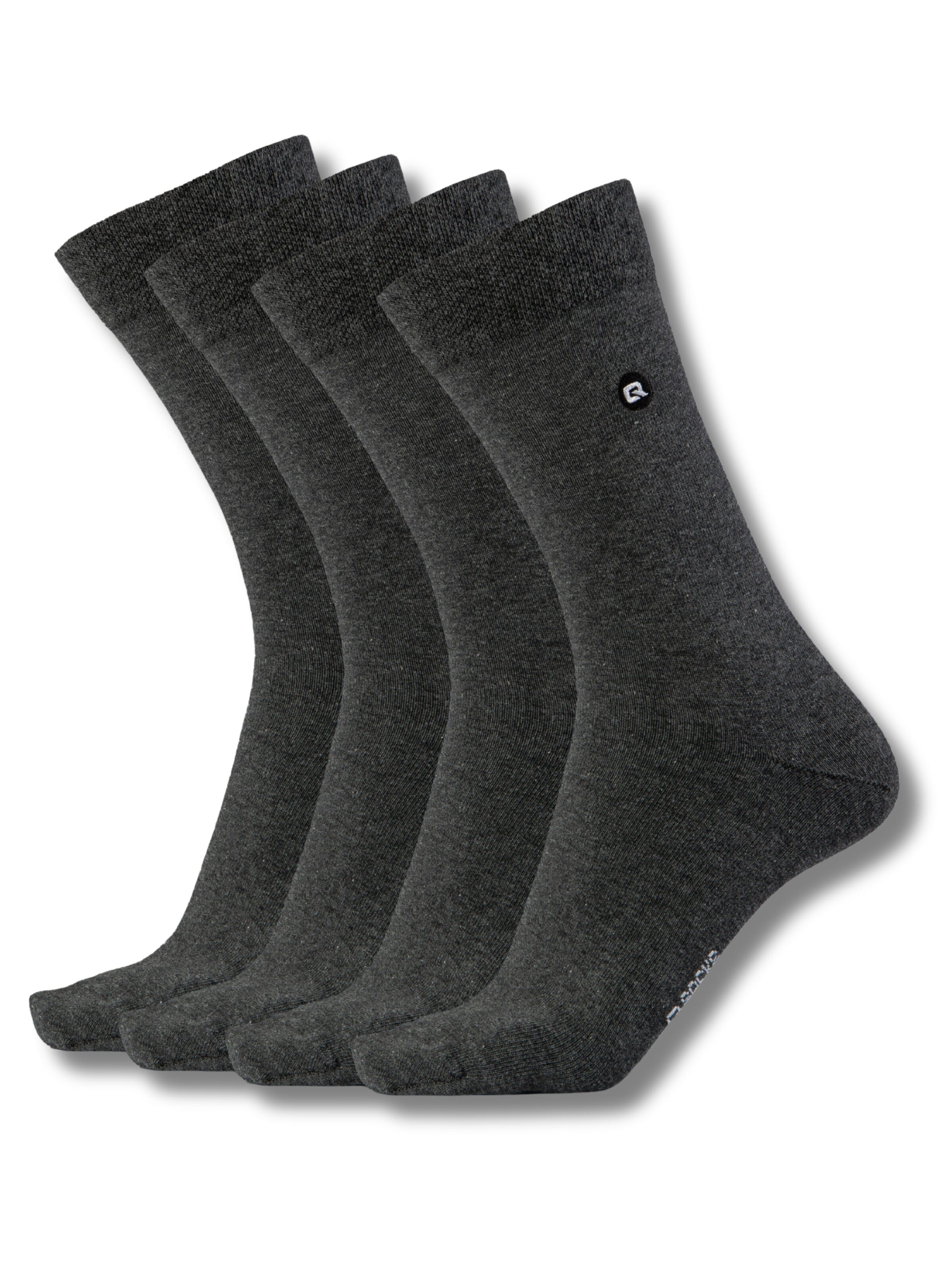 QOLONIA Socks in Grey: front