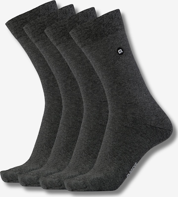 QOLONIA Socken in Grau: Vorderseite