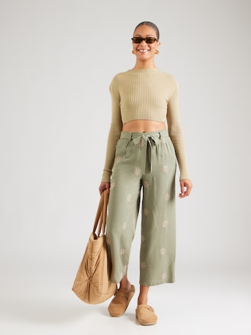 Hailys Wide Leg Laskoshousut 'Ci44ne' värissä vihreä