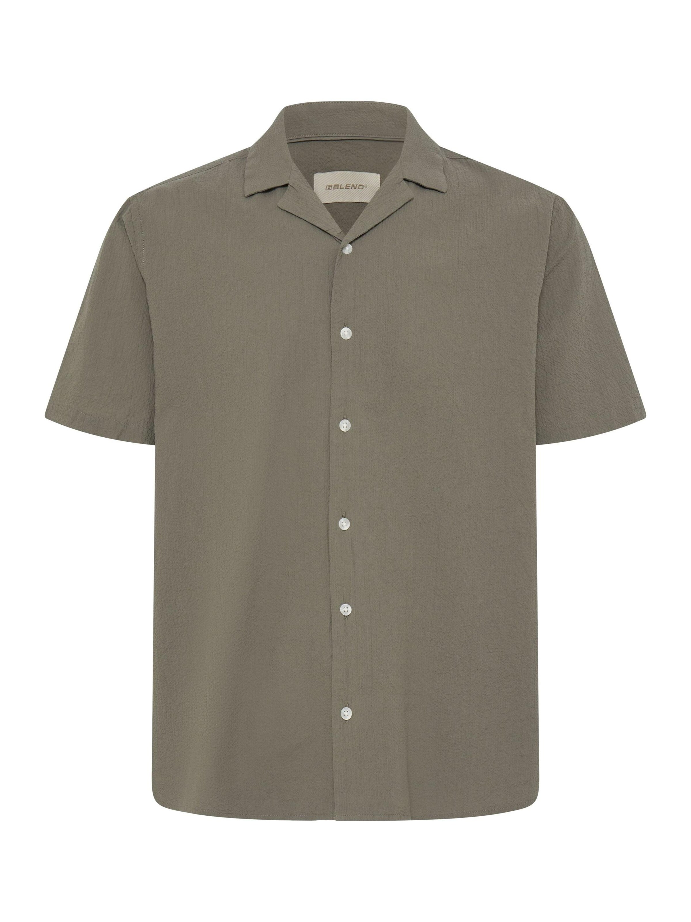 BLEND Kurzarmhemd ' BHAvan ' in Grün: Vorderseite
