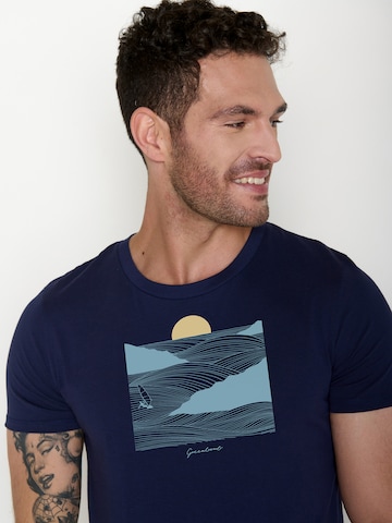 Maglietta 'Guide Surf Cliff' di GREENBOMB in blu