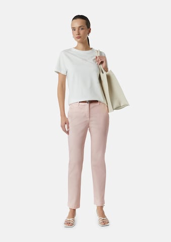 COMMA - Slimfit Pantalón chino en rosa