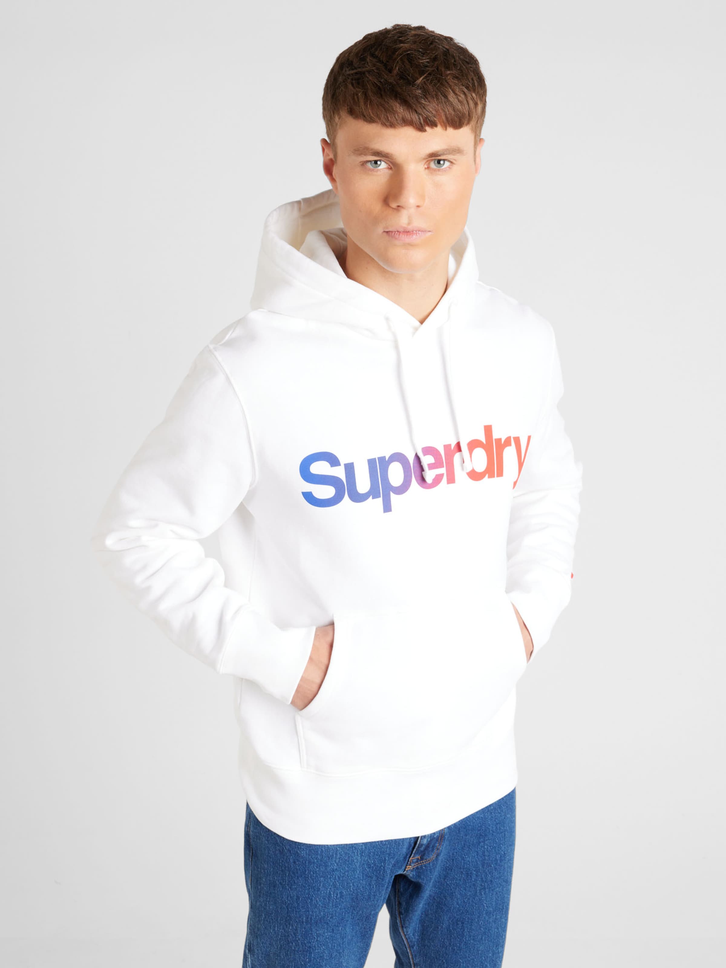 Superdry Sweatshirt in White ABOUT YOU