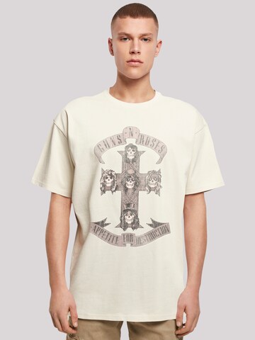 T-Shirt 'Guns 'n' Roses' F4NT4STIC en beige : devant