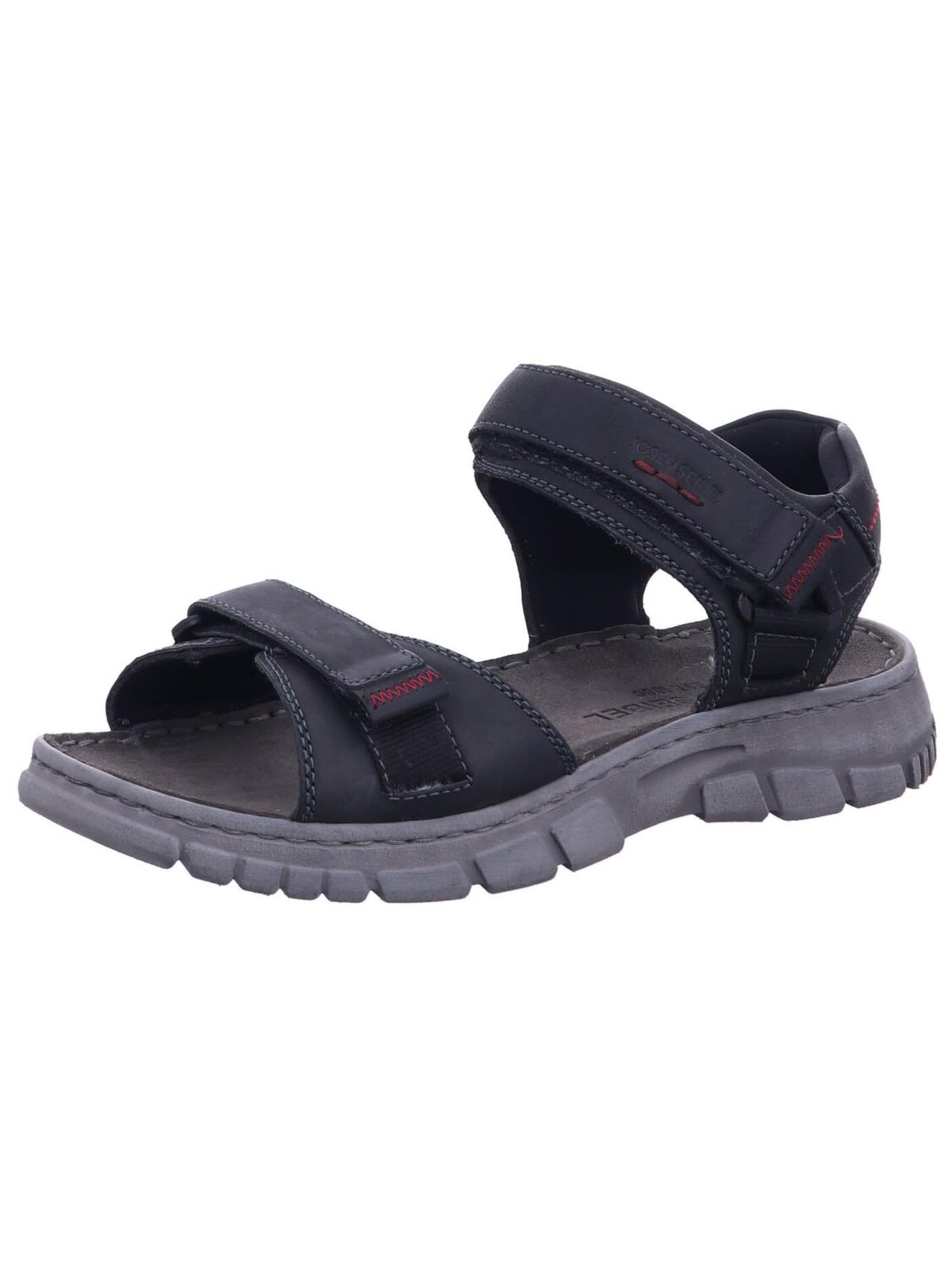 JOSEF SEIBEL Sandale 'Sandale Herren 16801TE261 100 Echtleder in schwarz'‌‌ in Schwarz: Vorderseite