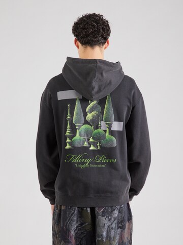 Filling Pieces Tepláková bunda 'Topiary' - Čierna: predná strana