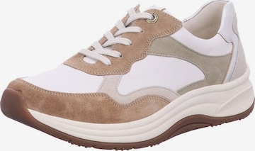 Baskets basses 'Schnürschuh Damen 120185211080 Echtleder in beige' Ganter en beige : devant