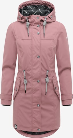 Cappotto funzionale di Peak Time in rosa: frontale