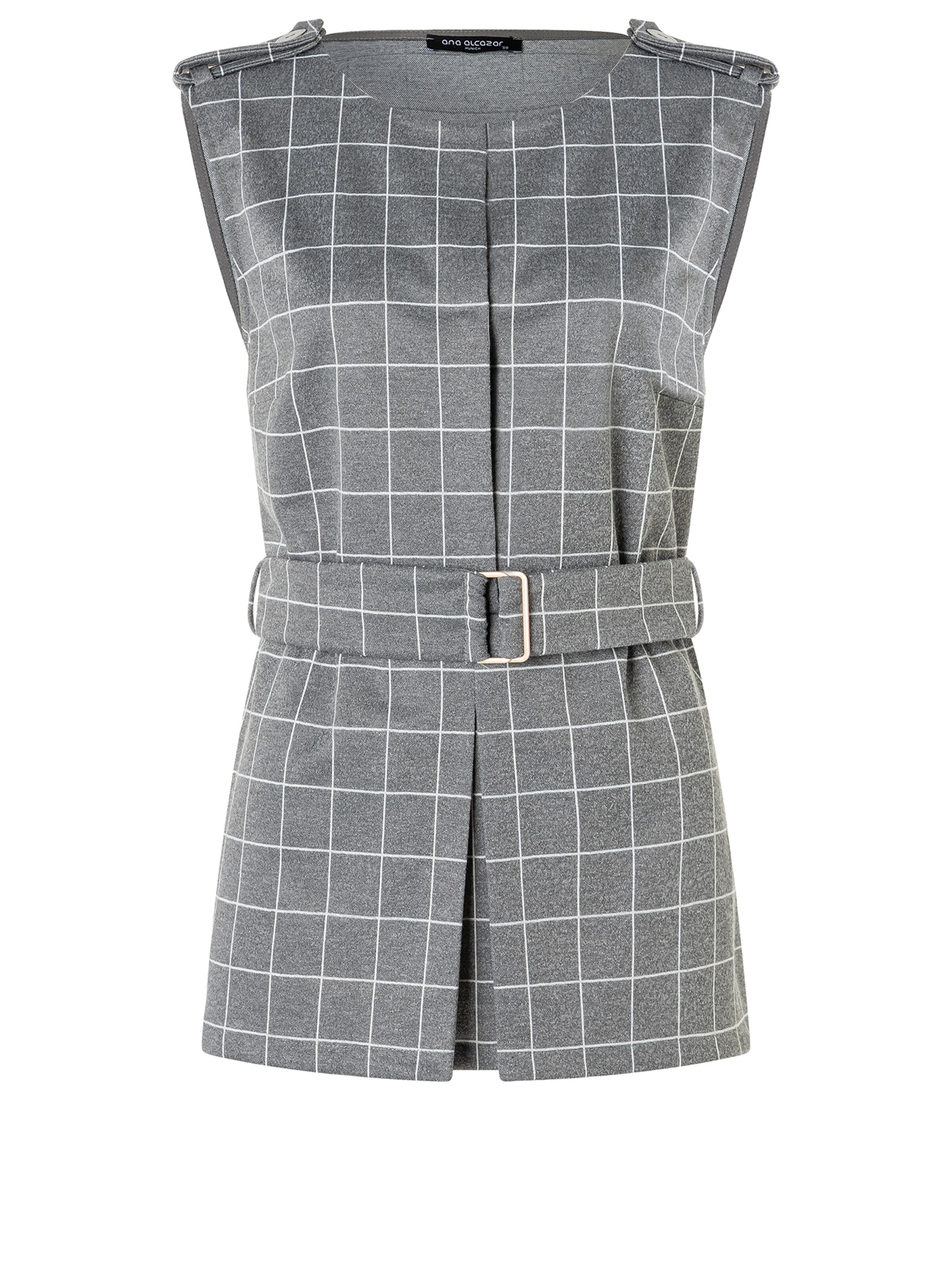 Ana Alcazar Top 'Amira' in grau / weiß, Produktansicht