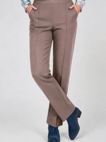 Regular Pantalon 'CARLA' Goldner en beige : devant