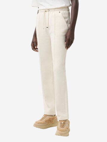 BOGNER Regular Trousers with creases ' Carey ' in White: front