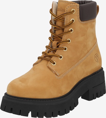 Palado Lace-Up Ankle Boots 'Solta' in Yellow: front