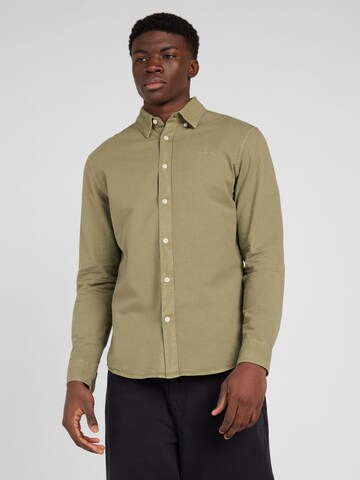 Pepe Jeans Regular fit Button Up Shirt 'PHIL' in Green: front