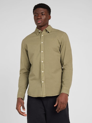 Coupe regular Chemise 'PHIL' Pepe Jeans en vert : devant